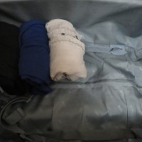 Roll clothes when traveling