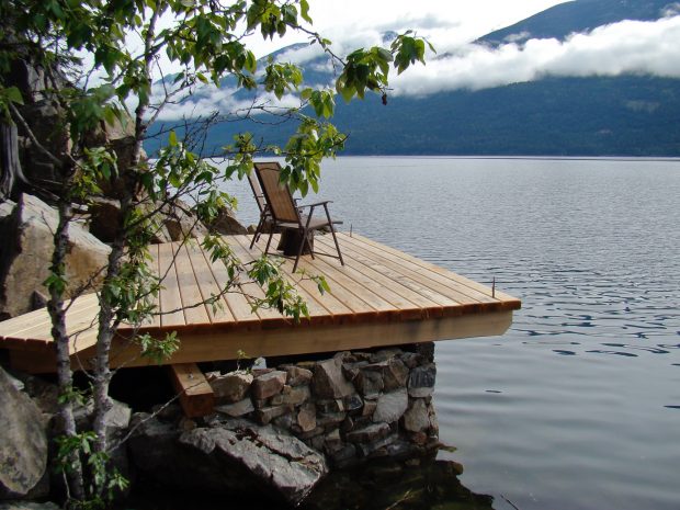 The waterfront at Gatehouse-on-the-Point in Kaslo.